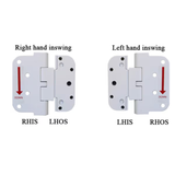 Hoppe F42-R, 2009 Set Hinge, Rhi / Lho - Satin Nickel - 2972410