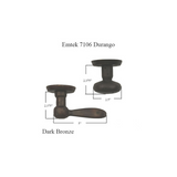 EMTEK 7106 WINCHESTER KNOB, DURANGO HANDLE IN DARK BRONZE