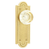 Emtek 8052 Belmont 7-1/2" Non-Keyed Sideplate Lockset, Dummy (Pair) - Brass Tubular