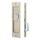 Emtek 2124 Sandcast Bronze Rustic Modern Rectangular Pocket Door Mortise Locks (2-1/2" x 8-1/2") - Passage