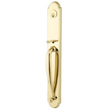 Emtek 4324 Wilmington Double Cylinder Entrance Handleset - Brass Tubular