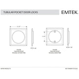 Emtek 2136 Square Pocket Door Tubular Lock (2-1/2" x 2-1/2") - Dummy