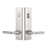 Emtek 5362 Modern Rectangular Two-Point Lockset - Brass Tubular - Dummy, Pair