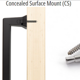 Emtek Select Bar Appliance Pull With C-to-C 54” Overall 57 1/8” Width 7/8” Projection 2 1/8” And RECTANGULAR Bar Stem