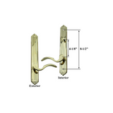 PETAL STYLE HANDLE SET FOR ACTIVE / NON-KEYED ANDERSEN DOOR WITH THUMBTURN, RH, POLISHED BRASS PVD