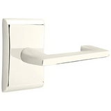 Emtek 5211 MODERN DESIGNER BRASS - LEVERSETS With Neos Rosette Privacy Set