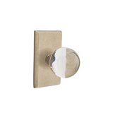 Emtek 8221 GLASS - Knobsets With Rectangular Rosette Privacy Set