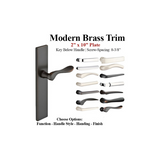 MULTIPOINT TRIM, 2 X 10 INCH, AMERICAN CYLINDER MODERN BRASS HANDLESET, CHOOSE OPTIONS