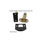 EMTEK #5 STYLE SIDEPLATE DARK BRONZE SINGLE CYLINDER ENTRY SET