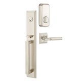 Emtek EMP4212 Melrose Single Cylinder Entrance Handleset - Brass Tubular - EMPowered Upgrade