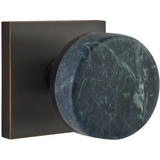 Emtek 5110 Select Brass Knob With Conical Stem And Square Rosette Passage Set