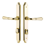 Emtek 7044 STRETTO Narrow Trim Lockset, 1-1/2" x 11" Concord Keyed, Brass Tubular, Dummy (Pair)