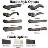 MULTIPOINT TRIM, 2 X 10 INCH, AMERICAN CYLINDER SANDCAST BRONZE HANDLESET, CHOOSE OPTIONS 921642000