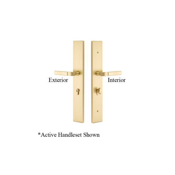 Key Below Handle LARGE MULTI POINT ENTRY HANDLE SET - MODERN EURO KEY BELOW