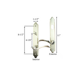 COVINGTON STYLE SINGLE ACTIVE DOOR, KEYED HANDLE SET, LEFT - SATIN NICKEL