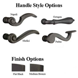 MULTIPOINT TRIM, 1-1/2 X 11 INCH, AMERICAN CYLINDER TUSCANY BRONZE HANDLESET - 921161000