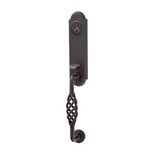 Emtek 461111 Monolithic with Lafayette Grip Entrance Handleset - Wrought Steel Tubular - Single Cylinder