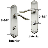 LUZERN HANDLE SET FOR KEYED PELLA DOOR, RIGHT HAND - SATIN NICKEL