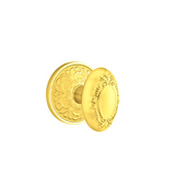 Emtek 8206 DESIGNER BRASS - Knobsets With Lancaster Rosette Privacy Set