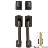 Emtek 455727 Ridgemont Grip by Grip Entrance Handleset - Sandcast Bronze Tubular - Dummy