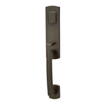 Emtek 452822 Logan Entrance Handleset - Sandcast Bronze Tubular - Double Cylinder