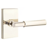 Emtek 5112 MODERN DESIGNER BRASS LEVERSETS With Modern Rectangular Rosette Passage Set