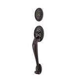 Emtek 471224 Tuscany Sectional Entrance Handleset - Lost Wax Cast Bronze Tubular - Single Cylinder