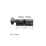 40 / 40 EURO CYLINDER ONLY FOR 2-1/4 INCH DOOR