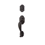 Emtek 451211 Denver Entrance Handleset - Sandcast Bronze Tubular - Single Cylinder