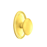 Emtek 8520 CLASSIC BRASS - Knobsets With Oval Rosette Dummy, Pair