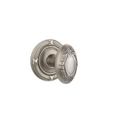 Emtek 8207 DESIGNER BRASS - Knobsets With Ribbon & Reed Rosette Privacy Set