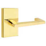 Emtek 5112 MODERN DESIGNER BRASS - LEVERSETS With Modern Rectangular Rosette Passage Set