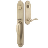 Emtek 451332 Greeley Entrance Handleset - Sandcast Bronze Tubular - Single Cylinder