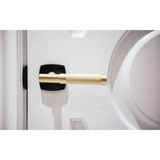 Emtek 5316 Select Brass Lever Handle With Stem And Urban Modern Rosette Passage Set