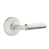 Emtek S200 STAINLESS STEEL - LEVERSETS With Disk Rosette Privacy Set