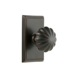 Emtek 8135 CLASSIC BRASS - Knobsets With 7” Wilshire SidePlate Passage Set
