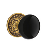 Emtek Porcelain Knobsets, Ebony Knob, Passage Set