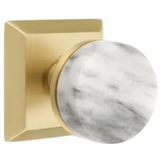 Emtek 8531 Select Brass Knob With Conical Stem And Quincy Rosette Dummy, Pair
