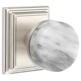 Emtek 8261 Select Brass Knob With Conical Stem And Wilshire Rosette Privacy Set