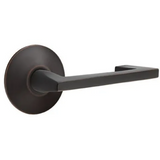 Emtek 5107 MODERN DESIGNER BRASS - LEVERSETS With Modren Rosette Passage Set