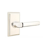 Emtek 8221 CLASSIC BRASS - LEVERSETS With Rectangular Rosette Privacy Set