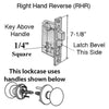 Marks 90 Series Mortise Lock Case Left Hand Mortise Lock Right Hand Reverse Mortise Lock