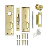 Marks Metro Mortise Entry Handle Set Left Hand Polished Brass Finish