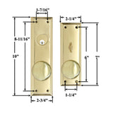 Marks Metro Mortise Entry Handle Set Left Hand Polished Brass Finish