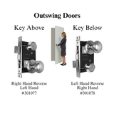 Marks Series 22 Entrance Door Handle Set Right Hand Reverse Door Knob Set