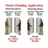 Marks Series 22 Entrance Door Handle Set Right Hand Reverse Door Knob Set