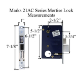 Marks Series 21 Entrance Door Handle Set Unilock Entrance Door Lockset Right Hand Reverse