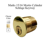 Marks Mortise 5 Pin Cylinder with Cam 15/16 Inch Cylinder Length