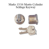 Marks Mortise 5 Pin Cylinder with Cam 15/16 Inch Cylinder Length