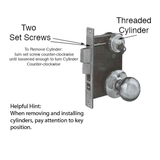 Marks Mortise Cylinder For Storm Doors Threaeded Kwikset Key Cylinder
